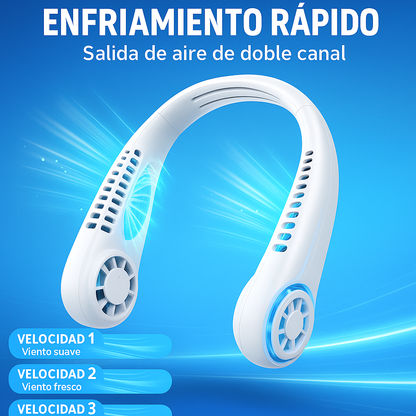 VENTILADOR CUELLO KAZATE PRO™ SIN ASPAS Y RECARGABLE, ENVÍO GRATIS 24 HORAS
