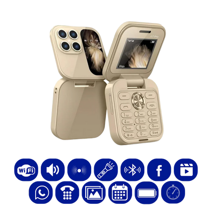 ✨🎄SMARTPHONE PLEGABLE * FLIP PHONE i16 PRO ORO✨🎄